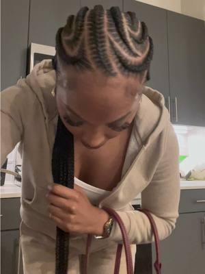 A post by @jaylonbrooke on TikTok caption: Do yall think my head is too small for stitch braids??  #fulanibraids #stitchbraids 
