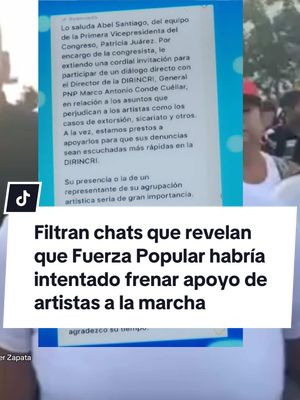 A post by @larepublica.pe on TikTok caption: SE FILTRARON LOS CHATS ¿Qué opinas? || #YahairaPlasencia #DanielaDarcourt #HermanosYaipen #Armonia10 #Grupo5 #FuerzaPopular #DinaBoluarte #Congreso #Marcha #MarchaNacional #Peru #Lima #LimaPeru #Noticias #LoUltimo #Urgente #UltimoMinuto #TikTokNews #LaRepublica 