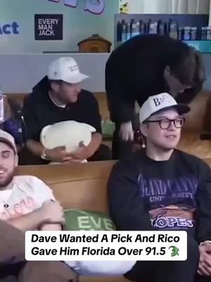 A post by @barstoolsports on TikTok caption: DAVE PORTNOY TOOK RICO’S “NAME YOUR NUMBER” PICK WITH THE FLORIDA GATORS 🐊 @Rico Bosco @Dave Portnoy #MarchMadness #mbb 