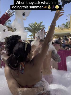 A post by @miylifestyle on TikTok caption: Outside all summer out the country acting a fool with my HAND OUT🕺🏾🫴🏾😂😂 #foamparty #riu #cabosanlucas 