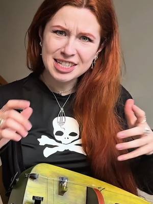 A post by @pattygurdy on TikTok caption: Spilling gurdy secrets - what surprised you the most? 😳 #pattygurdy #alfarann #tavernalbum #hurdygurdy #folk #fantasy #iceland #icelandicmusic #alestorm #tour