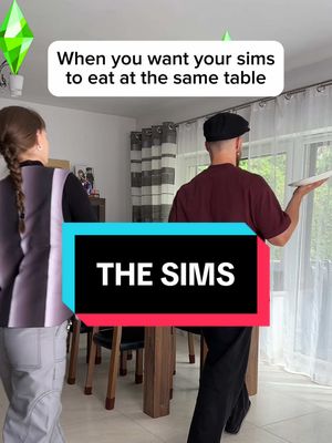 A post by @loczniki on TikTok caption: It’s not possible for the sims to sit a the same place😫😭
