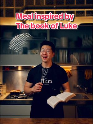 A post by @dumpedling on TikTok caption: Menu Inspired by the Book of Luke – A Journey of Vision, Rest, and Resurrection ✝️ . Drinks –Spiced Carrot Juice - Luke 2:25-30 Simeon, a devout man, held baby Jesus in the temple and said, “My eyes have seen your salvation.” I made a spiced carrot juice. Carrots are known for improving sight—this drink symbolises the moment we truly recognise Christ . Course 1 – Corn ribs with Chipotle sour cream - Luke 6:1-5 When the Pharisees criticised the disciples for picking grain on the Sabbath, Jesus reminded them of David and declared, “The Son of Man is Lord of the Sabbath.” I made corn ribs- Each kernel points back to the disciples’ grain. . Course 2 – Vietnamese Banh mi  -Luke 4:1-4 After fasting 40 days, Jesus was tempted to turn stones into bread. He replied, “Man shall not live on bread alone.” I made a Banh Mi —because this bread isn’t alone. It reminds us we need more than food; we need God’s Word to truly live . Mains – Fried Noodle Net with Monk fish -Luke 5:1-8 After a night of catching nothing, Jesus told Simon to cast the net again. This time, it overflowed. I made a fried noodle net with stir-fried fish to represent the net and the fish . Dessert – White Chocolate Soufflés with Pistachio ice cream -Luke 24 The tomb was empty. The stone was rolled away. Angels said, “He is not here—He is risen!” I made a soufflé with pistachio ice cream, because like Christ, soufflés rise—nearly doubling in the oven. . Remember, Jesus loves you—and so do I ❤️ . #jesus #Luke  #bible #christian #christianfood #biblestories #bibleverses #faith #Foodforthesould #BookofLuke 