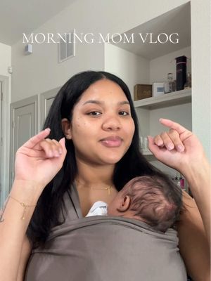 A post by @sheenaabrooks on TikTok caption: spend the morning with me and my 5 week old newborn 👶🏽 #newmom #newborntrenches #dailyvlog #momtok #morningroutine #pumpingmom #creatorsearchinsights 