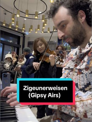 A post by @juliencohen_piano on TikTok caption: This 10-year old boy wanted to play an extremely hard Violin Piece with me… and his performance was just CRAZY !! 🤯 🎶: Zigeunerweisen op.20 (Gipsy Airs) by Pablo de Sarasate