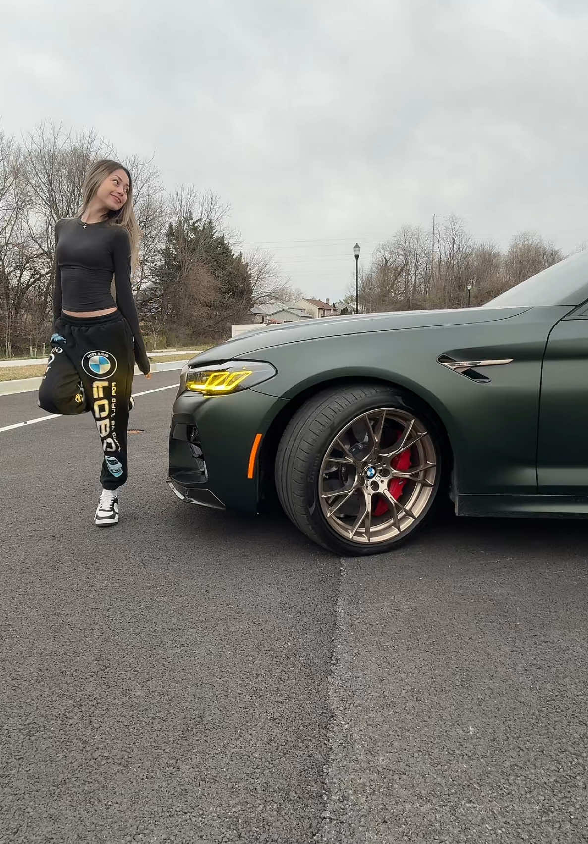 A post by @ivanitaalomeli on TikTok caption: Had to do it 😂 #bmw #m5cs 