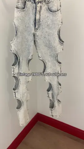 A post by @gracevape on TikTok caption: Help!!! How can i style these vintage 1980'S cutout jeans? #vintage #outfitinspo #outfit #ootd #fyp #foryoupage #jeans #vintageclothes #80s 