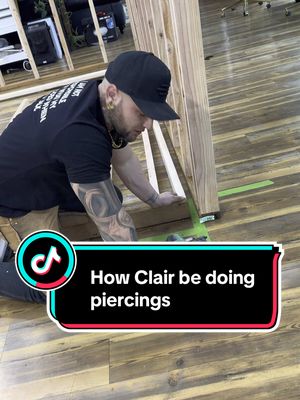 A post by @bearbeastmode on TikTok caption: How Clair 🤮 be handling piercings #examples #earpiercing #piercing #fyp 