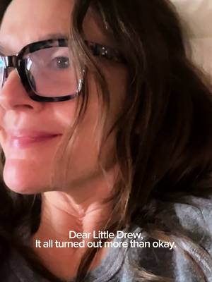 A post by @drewbarrymore on TikTok caption: Little Drew wouldn’t believe that it actually all turned out more than okay.❤️ 