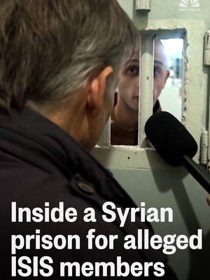 A post by @nbcnews on TikTok caption: Follow NBC News' Richard Engel inside a prison in Syria for alleged ISIS members as concerns grow for a potential withdrawal of U.S. troops that could give the militant group an opportunity to resurge.