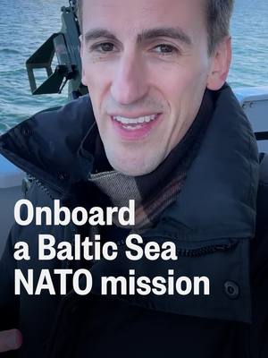 A post by @nbcnews on TikTok caption: NBC News’ Raf Sanchez joined a NATO mission patrolling the Baltic Sea amid concerns of Russian ships carrying out acts of sabotage.