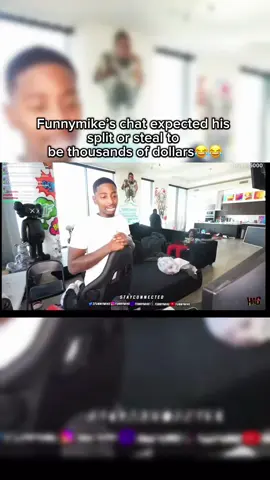 A post by @lizziehvnfn on TikTok caption: FunnyMike split or steal😂😂 #viral #fyp #fypシ #xyzbca #clips #funny #funnymike 