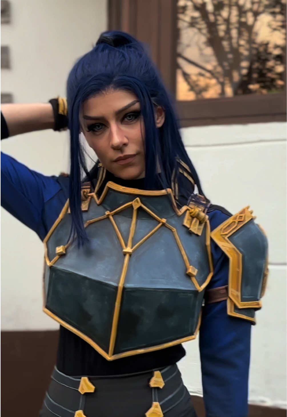 A post by @nickybrum_ on TikTok caption: Caitlyn Kiramman cosplay, from Arcane season 2 act 3!  Just because I love woman in armor 😮‍💨