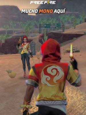 A post by @freefirelatino on TikTok caption: 🤠 Aquí solo uno se lleva el Booyah y el otro se va pal’ lobby… O te rushean los Wukongs. 🌳🌳🌳 #FuegoIndomable #FreeFire #Fyp #GamerEnTikTok