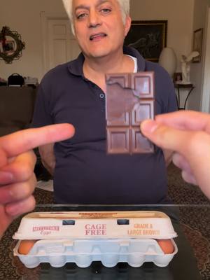 A post by @milaadkmagic on TikTok caption: MAGIC CHOCOLATE IN EGG TRICK TUTORIAL 😱😂