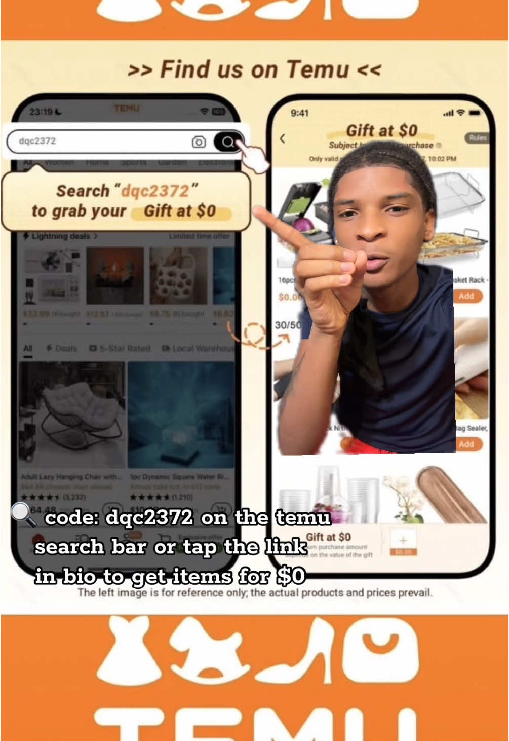 A post by @64krazy on TikTok caption: 🔍Temu code:dqc2372  for $0 items and 🔗 in bi0 (only for new app users with qualifying orders.T&Cs apply) 📦⚡️ #temufinds #temuhaul#foryou 