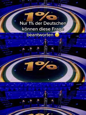 A post by @1prozentquiz on TikTok caption: Nur 1 von 100 Deutschen kann diese Frage beantworten 😳 👉 "Das 1% Quiz - Wie clever ist Deutschland?" - Donnerstag, 20:15 Uhr in SAT.1 oder kostenlos streamen auf Joyn. #das1prozentquiz #whattowatch