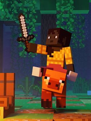 A post by @minecraft on TikTok caption: Spring to Life is here! 🌸 Explore new mob variants, glowing firefly bushes, and a world full of life! ✨ #minecraft