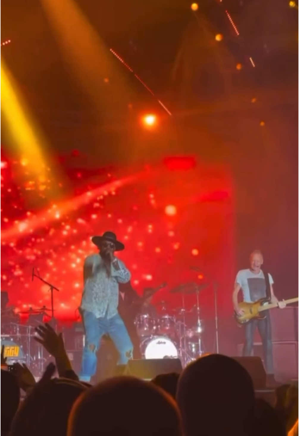 A post by @direalshaggy on TikTok caption: Always a vibe when sting & shaggy touch the stage. #tilamawnin @theofficialsting