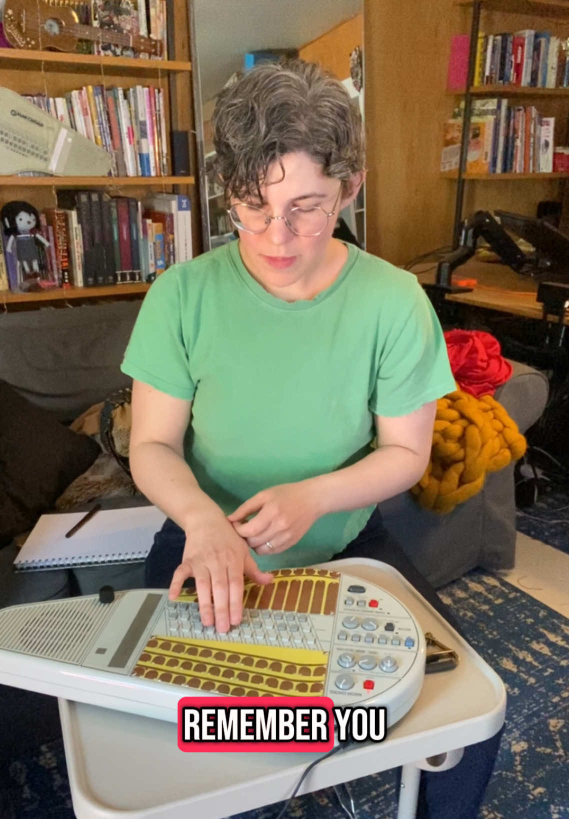 A post by @rebeccasugar on TikTok caption: Practicing for a concert or two coming up… #omnichord #adventuretime #marceline 