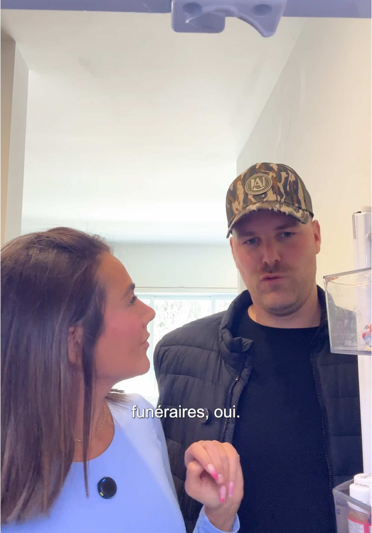 A post by @catherine.fidiadi on TikTok caption: Un frigo plein de rien. 😮‍💨#couple #humour #drôle