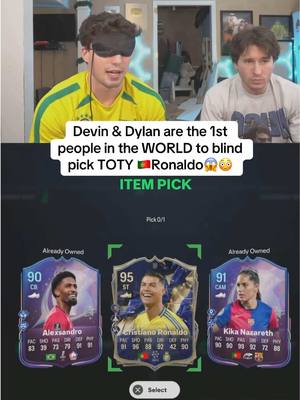A post by @devincaherly on TikTok caption: SIIIUUU #devincaherly #devinanddylan #fc25 #FIFA #packopening #Ronaldo #cr7 #toty #gaming 