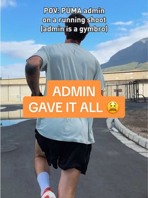 A post by @puma on TikTok caption: POV: you’re a gym bro on a running shoot #GoWild #PUMA #Running 