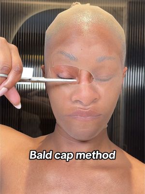 A post by @itsmariammusa1 on TikTok caption: My bald cap method is as dramatic as me. But I must say I'm lowkey feeling like I could get away with the bald look 😂🫶🏾 I ALWAYS use @got2b 👌🏾and I always use stockings which I get from @Boots UK 🫶🏾