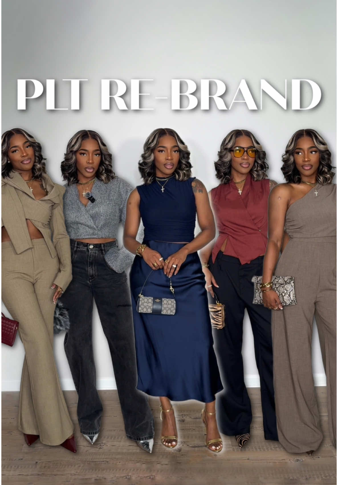 A post by @bronnnieee on TikTok caption: What do y’all think of the PLT rebrand? 👀 #plt #plthaul #pltrebrand #outfitinspo #springoutfits 
