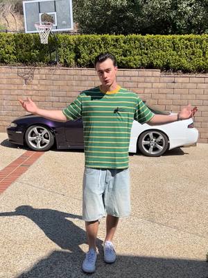 A post by @the.sign.guy on TikTok caption: This car is starting to come together, do you like the new wheels? #yesyoudo #car #jdm #drift #custom #nissan #s14 #car #carsoftiktok#thesignguy #signguy #austinmollno