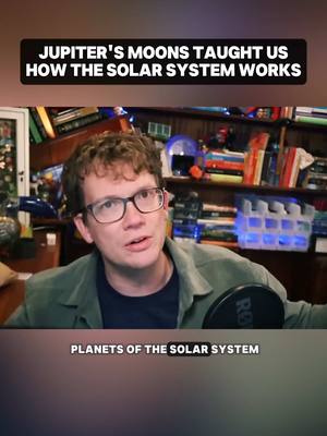 A post by @hankgreen1 on TikTok caption: Jupiter’s moons are SO COOL (PS there are 8 planets in the Solar System! I think I was not counting Earth..??) #space 