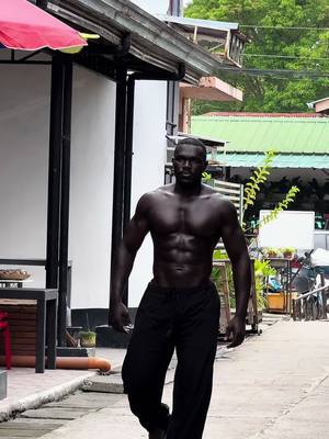 A post by @a_k_da_don on TikTok caption: African bodybuilder in Philippines 🇵🇭 reaction 😳🙆🏽‍♂️#fyp #confidence #xyzcba #melanin #gymnastics #philippines #philippines🇵🇭tiktok #model #blackmen 