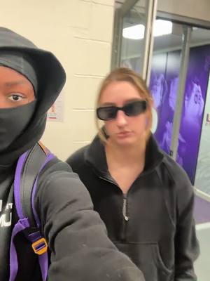 A post by @flaujaee on TikTok caption: Having fun with it 🤣🤣 my yns #lsu #fyp #yns #allblack #round2 #marchmadness 