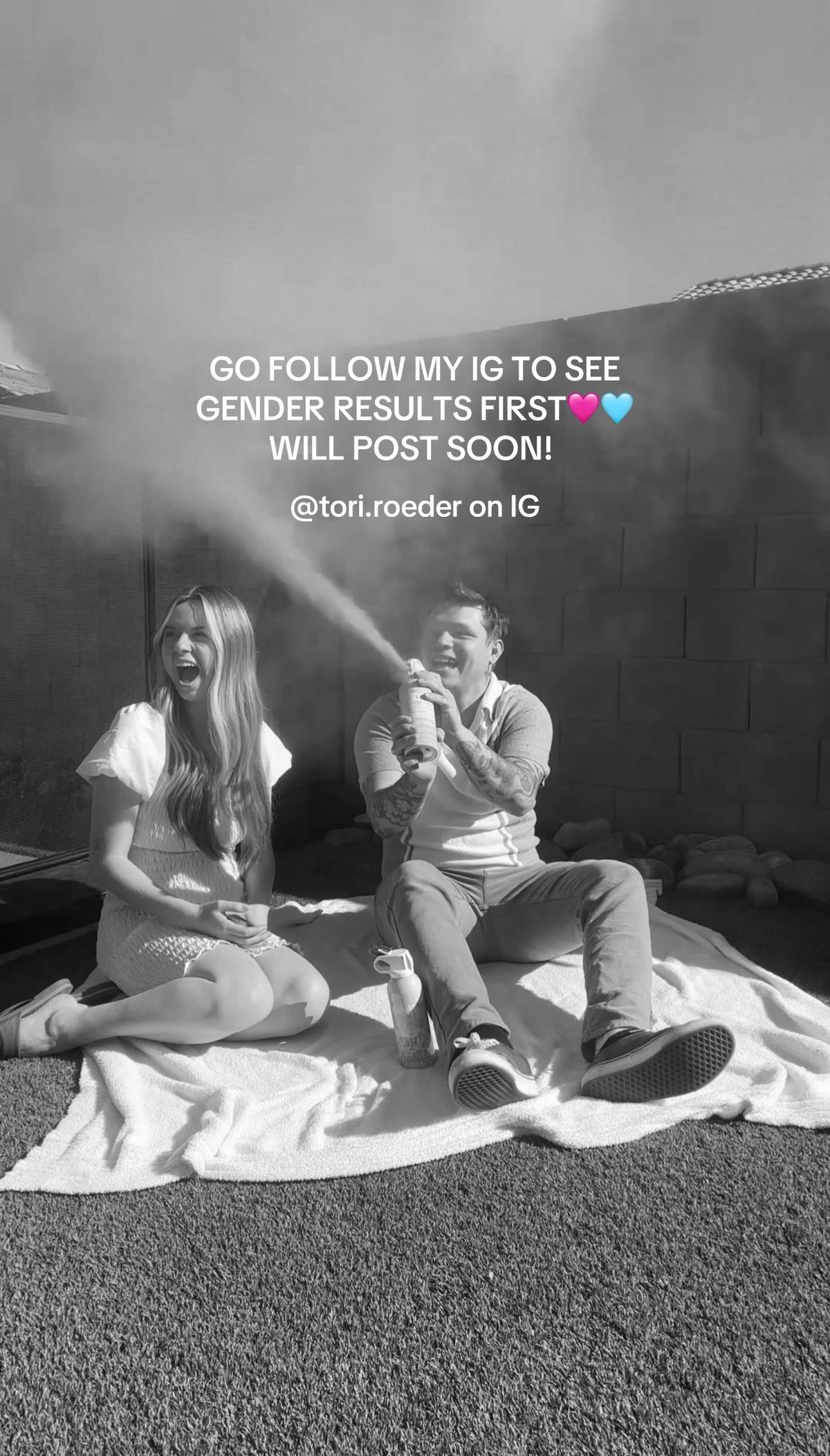 A post by @tori.roeder on TikTok caption: My insta will be the first to know! Will be posted within the next of couple days, so keep an eye out! We are finishing telling family first🩷🩵 #genderreveal #nipt #genderresults #girlorboy #momlife #momsoftiktok #2under2 #pregnancy 