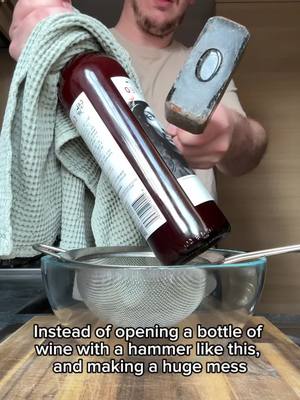 A post by @vlogcast on TikTok caption: I’ve been doing this wrong all my life #wine #bottle #fyp 