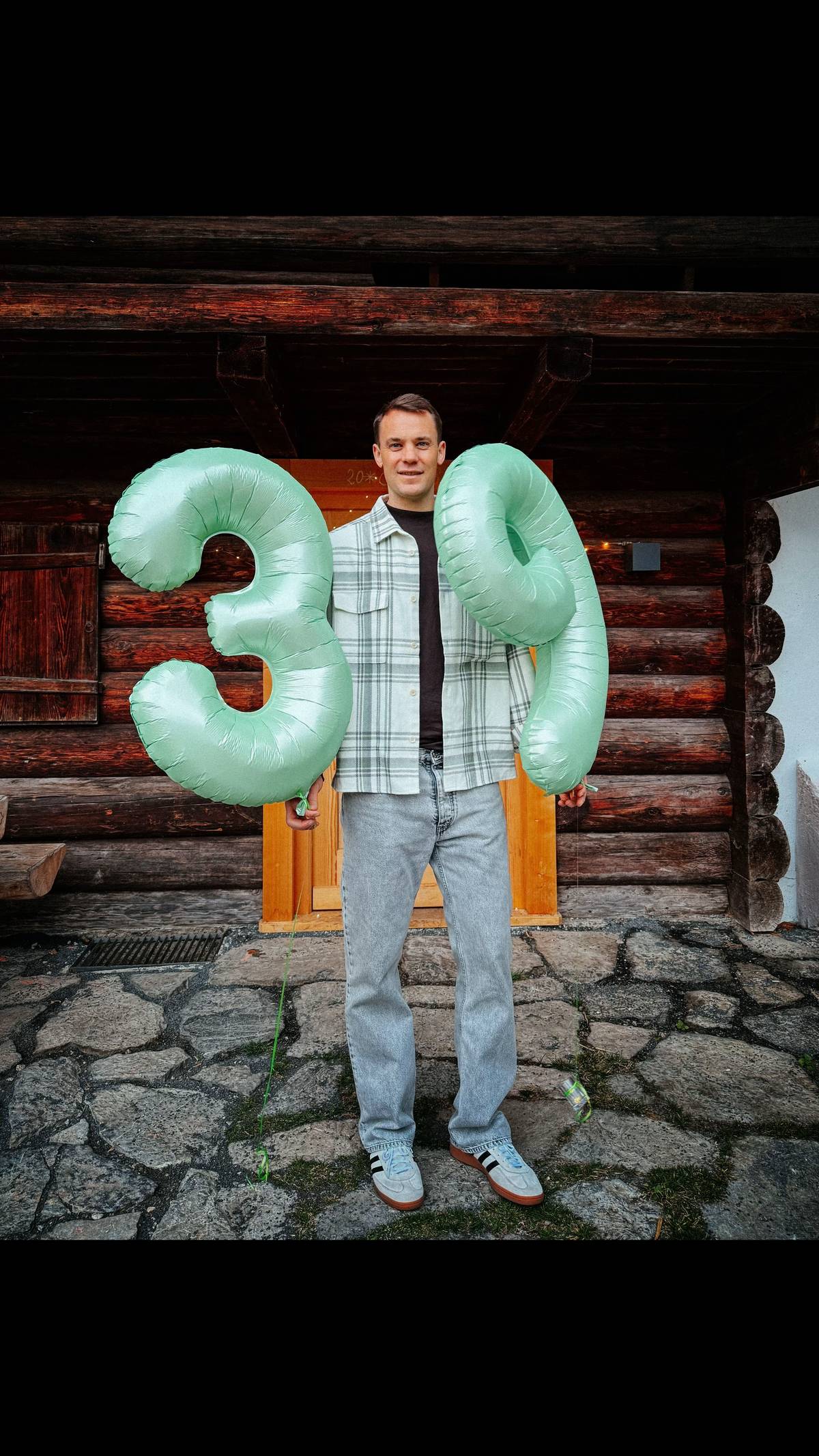 A post by @manuelneuer on TikTok caption: It‘s just a random number. 😉 Thank you very much for all the birthday wishes! 🙏🥳