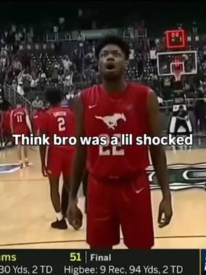 A post by @hoopsnation on TikTok caption: Just a little bit 😂😂 #hoopsnation #basketball #collegebadketball (h/t IG// nationsnetswish)