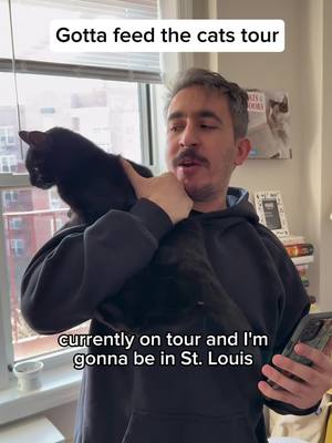 A post by @mohanad.elshieky91 on TikTok caption: Come see me and none of the cats on tour. #comedy #jokes #tour 