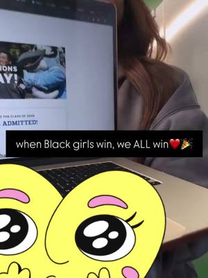 A post by @biancagolden_ on TikTok caption: Big love to all the Black girls getting their flowers and stepping into their joy this college acceptance season. You deserve every bit of it! #teachersoftiktok  #blackteachersontiktok  #collegeacceptance 