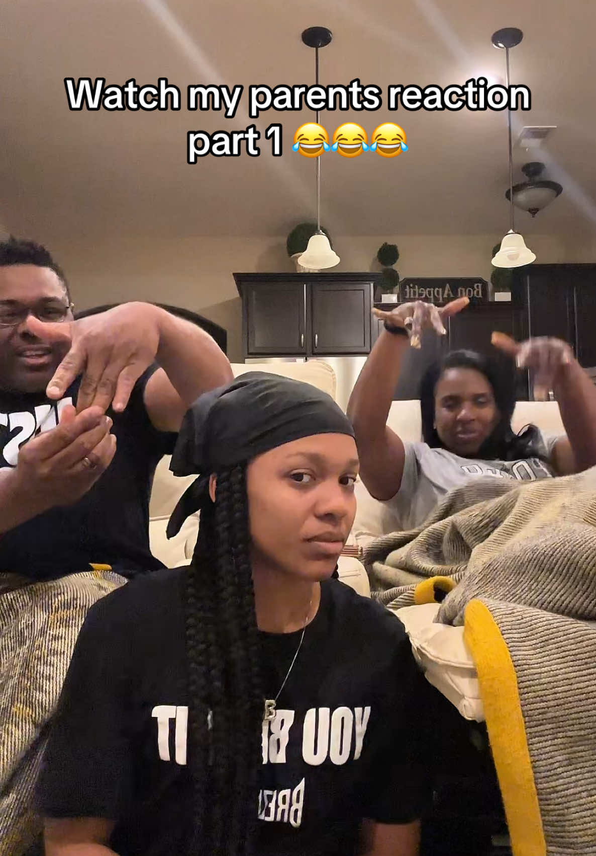 A post by @brezay__ on TikTok caption: I think I need to get them some grillz now lol 😂😂 their reaction always funny #viral #brezay #funny #reaction #reactionvideo #laugh 