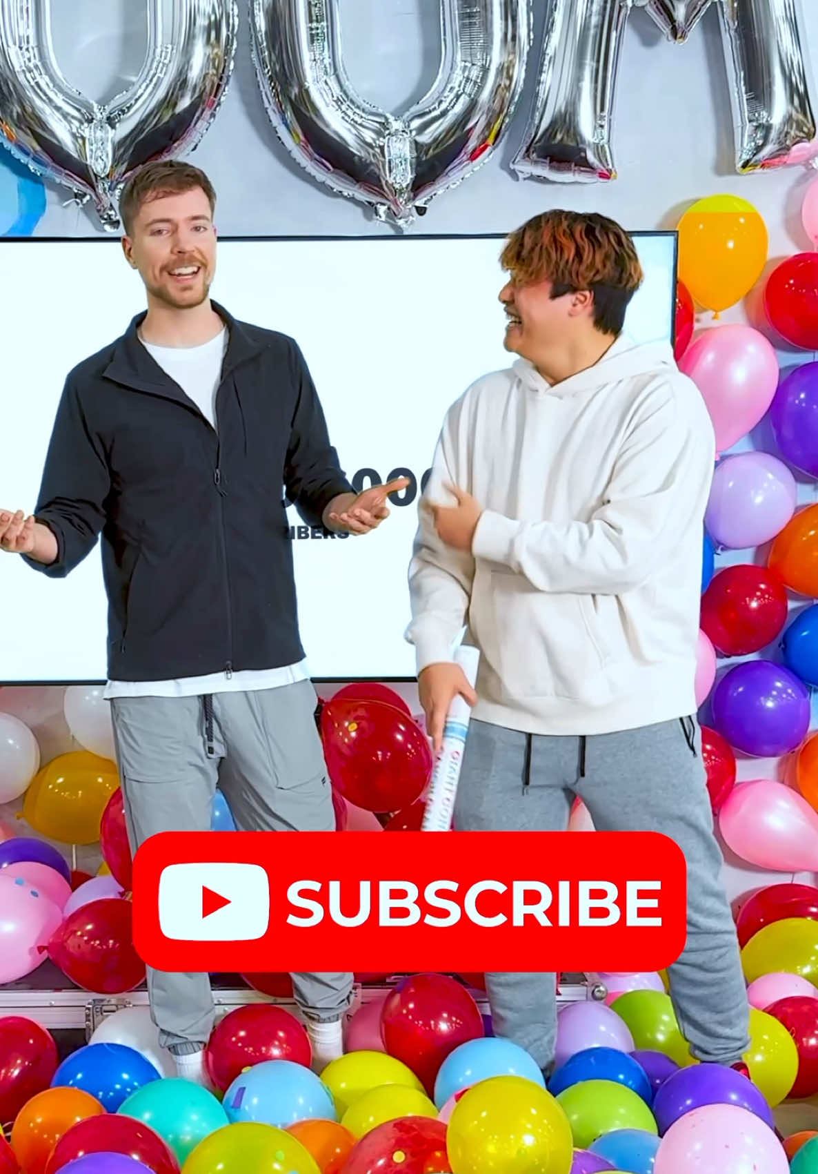 A post by @stokestwins on TikTok caption: We Hit 100,000,000 Subscribers!