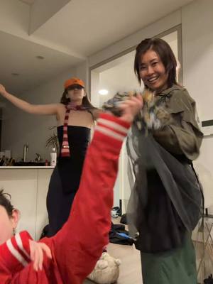 A post by @somi_official_ on TikTok caption: Picking up clothes from every era  옷장 정리 하면 원래 다 이렇잖아.. 맞지?..