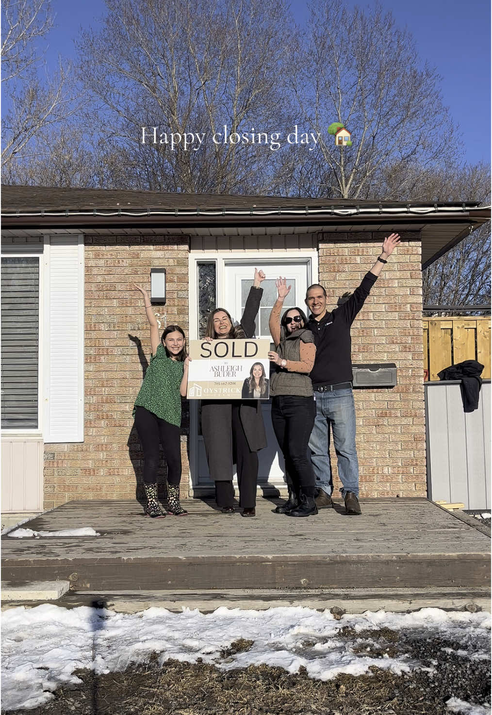 A post by @ashleighbee on TikTok caption: The moment you close on your first house after working so hard to get here! #fyp #realestate #forsale #closed #homeimprovement 