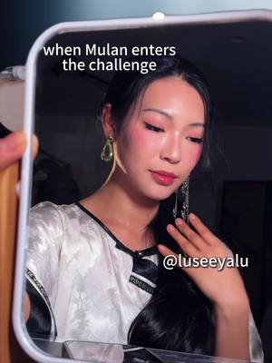 A post by @luseeyalu on TikTok caption: If Mulan did this challenge  transition from Douyin 