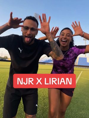 A post by @puma on TikTok caption: ✋😝🤚 #NeymarJr @Lirian Santos #PUMA #Football #FUTURE #NJR #Neymar #Lirian 