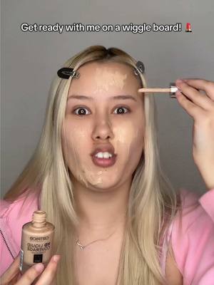 A post by @noeminikita on TikTok caption: GRWM ON A WIGGLE BOARD 🫨🫨🫨🫨 ib @King Harry  #makeupchallenge #makeup #beauty #beautytok #trend #viral #fyp