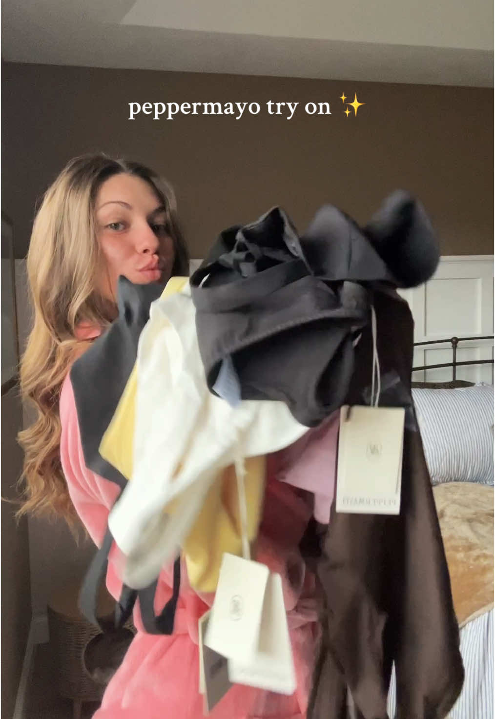 A post by @lil_celery on TikTok caption: @PEPPERMAYO #peppermayo absolutely LOVING the February and March collections 🩷✨ #haul #fashion #springdresses #dress 