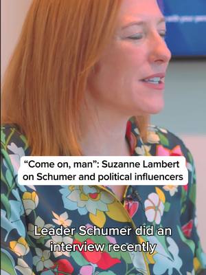 A post by @jenpsaki on TikTok caption: @suzanne lambert reacts to Chuck Schumer calling it “the social media” and shares some highlights from being an influencer at this year’s Trump joint congressional address. #msnbc #democrats #jenpsaki #trump #dnc 
