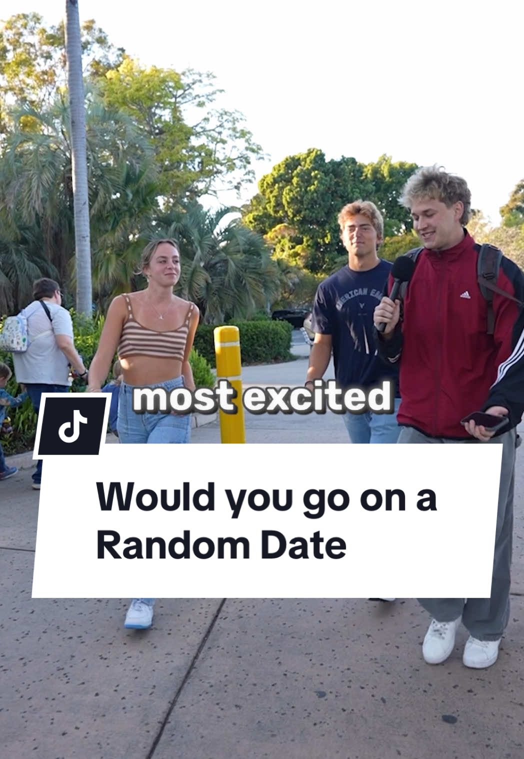 A post by @johnrusanov on TikTok caption: Would you go on a random date for money? #manonthestreet #streetinterview #interview 