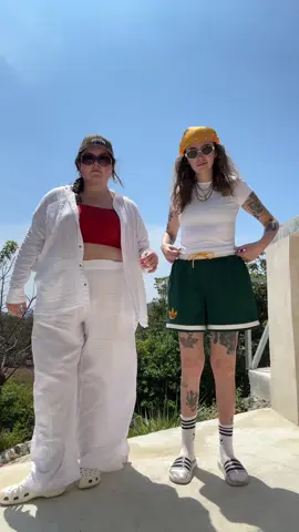 A post by @marieannefarleyy on TikTok caption: Nos outfits du Costa Rica version ✨pas des cartes de mode pentoute✨ #costarica #puravida #slay #outfits #OnFesse @aly 